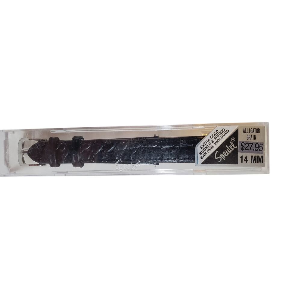 Speidel Watch Band - Alligator Grain Leather - BLK 14mm 447-620